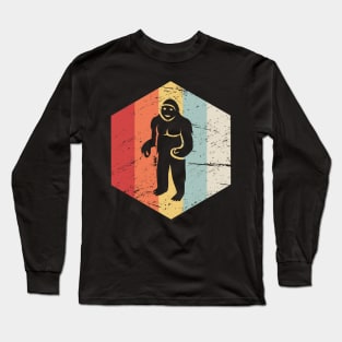 Retro Vintage Bigfoot Sasquatch Icon Long Sleeve T-Shirt